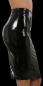 Preview: lack rock schwarz eng knielang mit reißverschluß