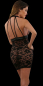 Preview: spitzen minikleid schwarz mit cups und riemen in wetlook boutiqueburlesque