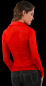 Preview: damenbluse rot mit transparenten streifen und wetlookarenten streifen und wetlook