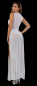 Preview: langes transparentes Kleid weiß hochgeschlitzt mit seitlichen Spitzeneinsätzen boutiqueburlesque