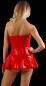 Preview: lackkleid lack minirock korsettkleid überbrustkorsett rot spielerspelunke
