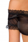 Preview: sexy bauchfrei schulterfrei bluse schwarz transparent spielerspelunke