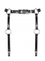 Preview: garter suspender belt strapsguertel schwarze kunstleder nieten metall lingerie dessous spielerspelunke