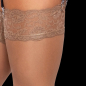 Preview: strapsstrümpfe nude mit breitem Spitzensaum dessous straps boutiqueburlesque