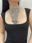 Preview: strasshalsband mit dekolleteschmuck silber breit glitzer boutiqueburlesque