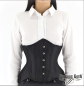 Preview: kurviges unterbrustkorsett schwarzer taft