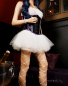 Preview: Burlesque Mesh TuTu Minirock weiss