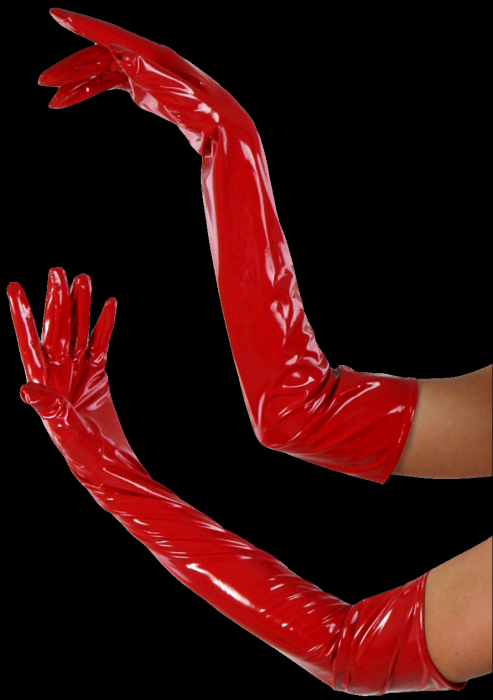 kinky lackhandschuhe vinylhandschuhe rot