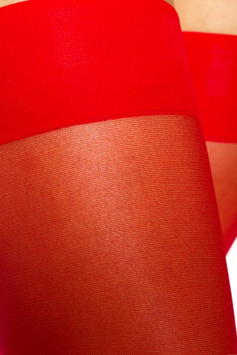 Preview: sexy halterlose strümpfe rot dessous straps