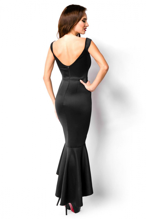 Preview: langes schwarzes Abendkleid in Meerjungfraulinie