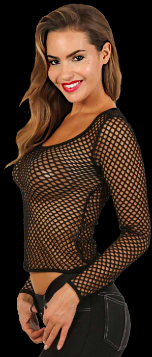 Preview: netztop schwarz mit langarm