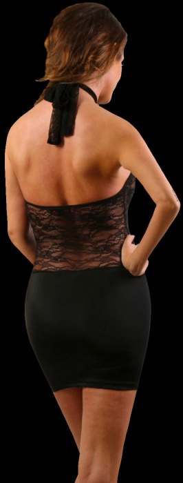 sexy minikleid schwarz partykleid clubkleidneckholder transparent spielerspelunke