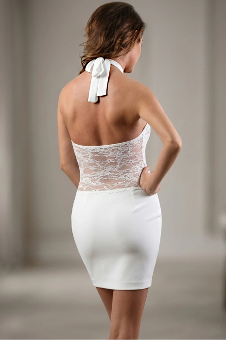 Preview: minikleid weiss partykleid clubkleid neckholder transparent boutiqueburlesque