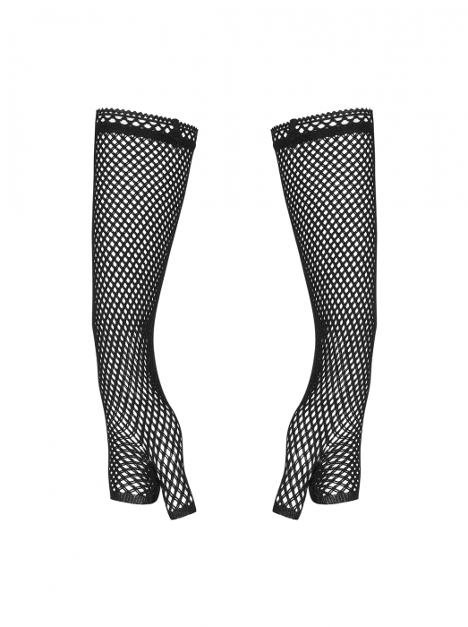 Preview: schwarze gothic netzhandschuhe
