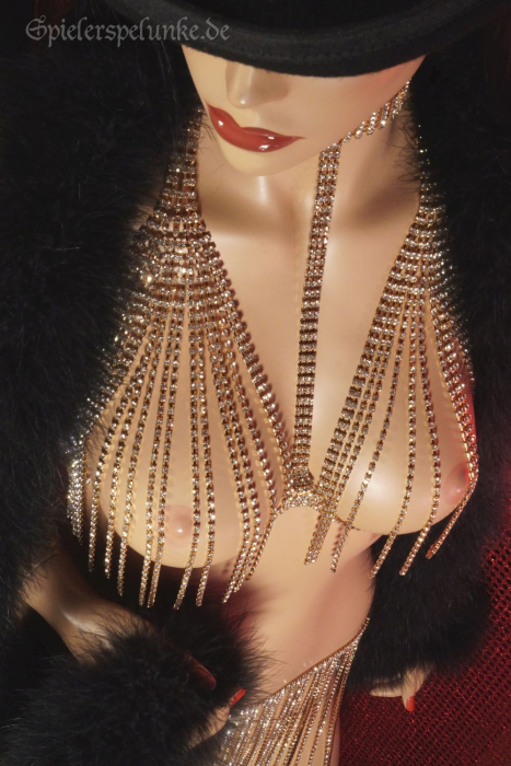 Preview: Spielerspelunke körperschmuck gold strass bh brustschmuck