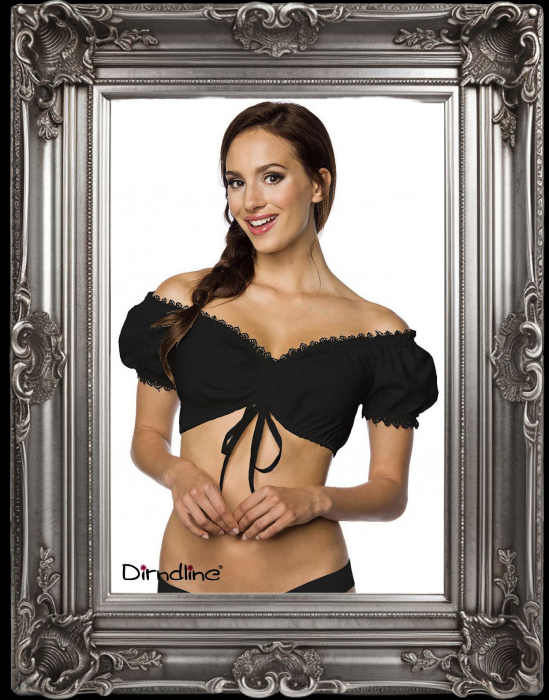 sexy bauchfrei schulterfrei bluse schwarz spielerspelunke