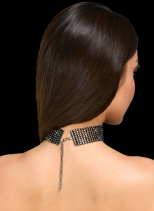 Preview: glitzer halsband schwarz strasssteinchen boutiqueburlesque