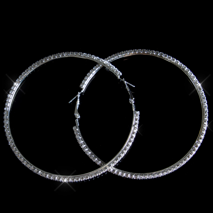 Preview: strasscreolen silberfarben ohrringe ohrschmuck spielerspelunke