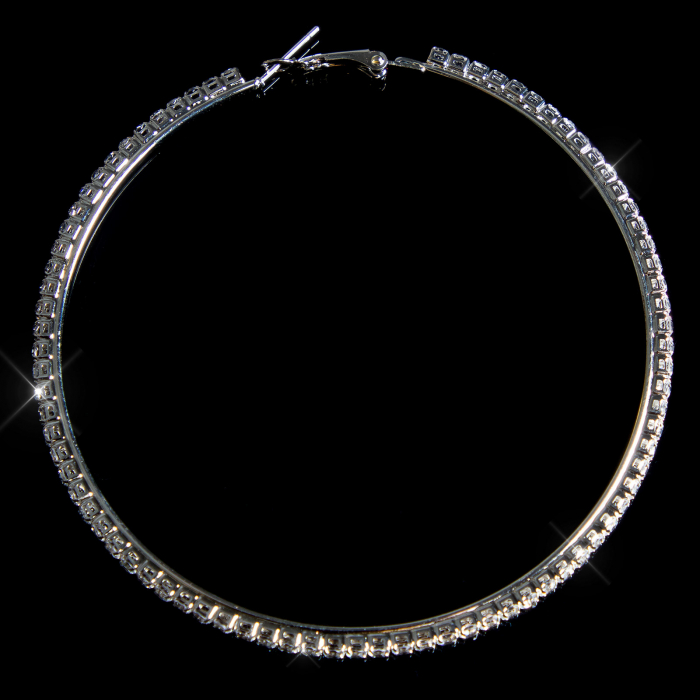 Preview: strasscreolen silberfarben ohrringe ohrschmuck spielerspelunke