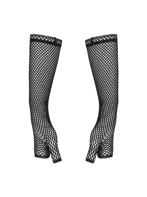 schwarze gothic netzhandschuhe