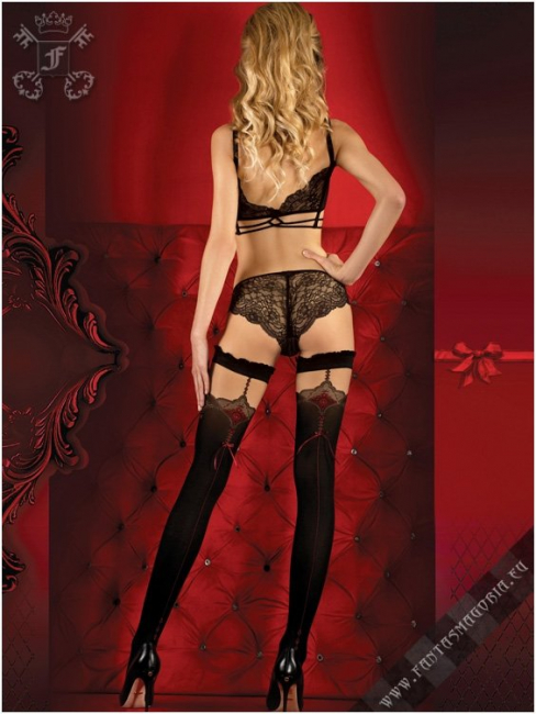 sexy halterlose strümpfe schwarz dessous straps