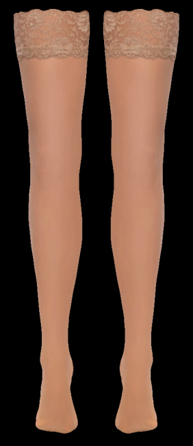 strapsstrümpfe nude mit breitem Spitzensaum dessous straps boutiqueburlesque