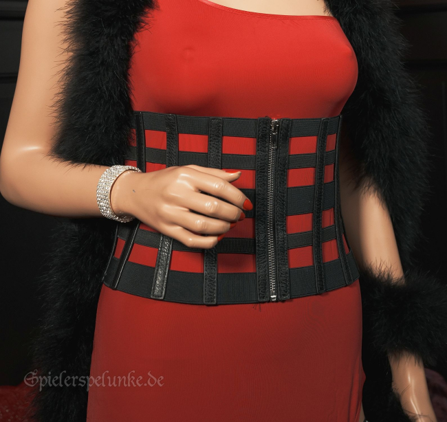 harnisch miedergürtel schwarz mit reißverschluss boutiqueburlesque