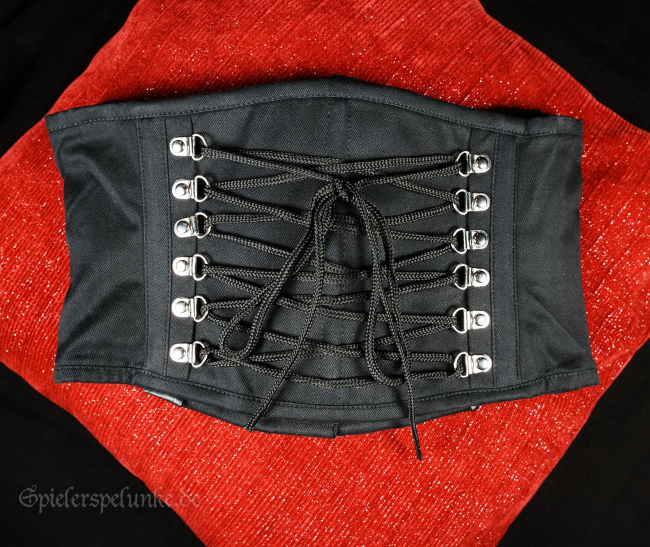 miedergürtel taft schwarz mit zierschnürung und reißverschluss boutiqueburlesque