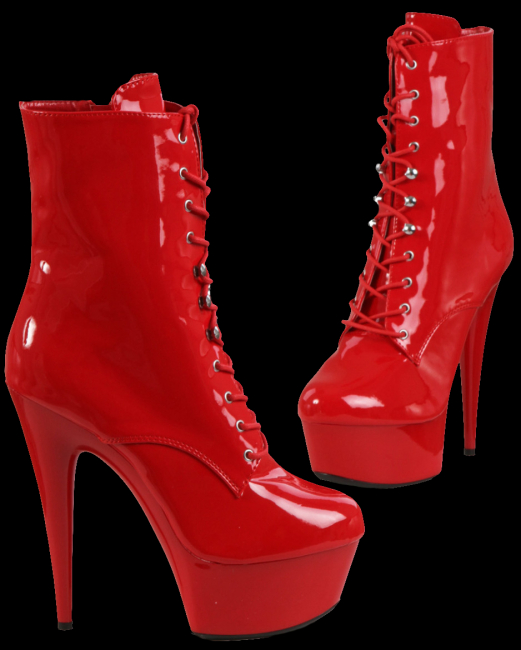 rote plateau lack stiefelette heel plateau reißverschluß