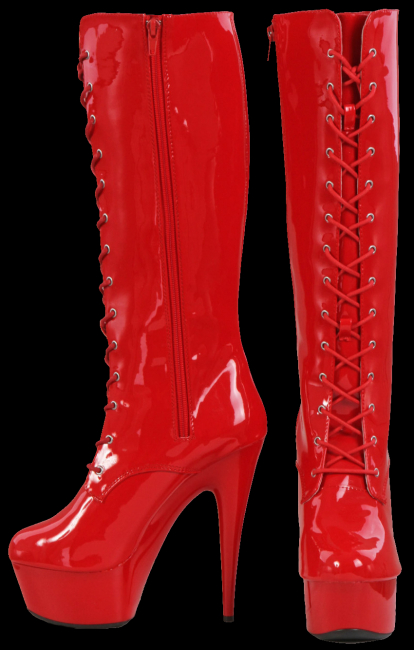 rote plateau lack stiefel heel plateau reißverschluß
