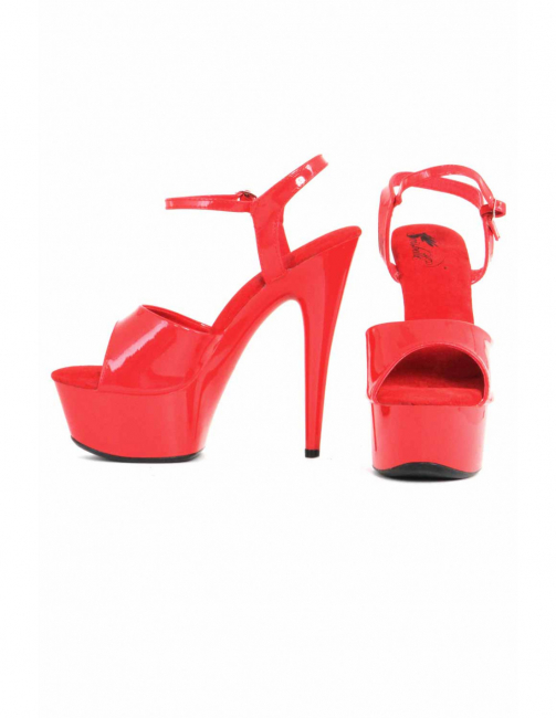 burlesque high heels plateau sandale lack rot