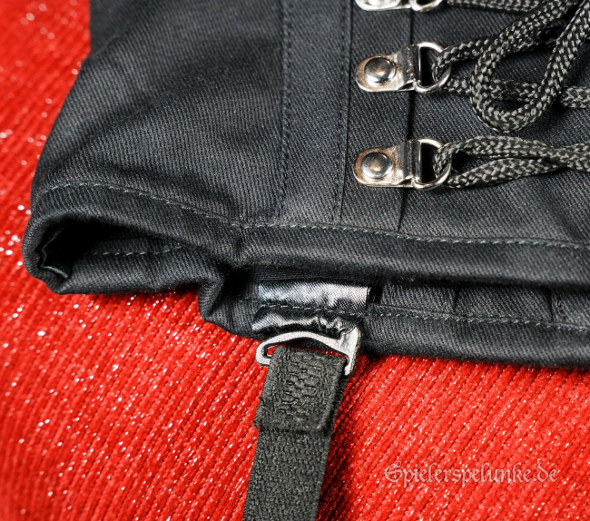 Suspender Strapse Strumpfhalter für Korsett, Corsagen, Miedergürtel, schwarz, verstellbar im Set mit 6 Stck.