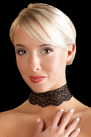 spitzen halsband schwarz mit karabinerverschluss und verlängerung boutiqueburlesque