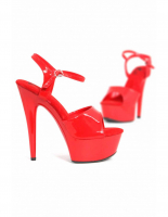 burlesque high heels plateau sandale lack rot